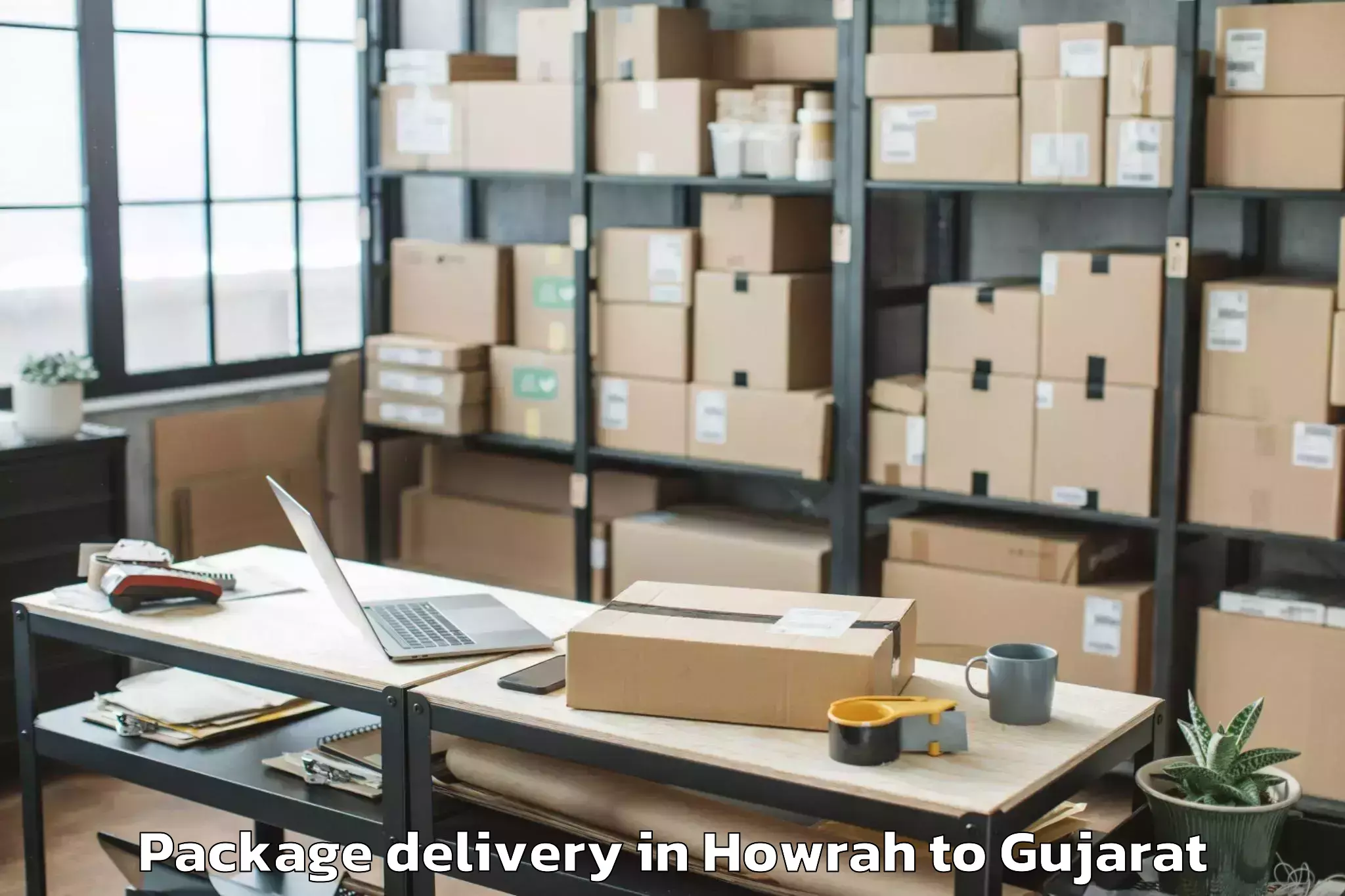 Affordable Howrah to Morbi Package Delivery